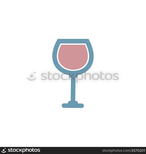 Stylized wine glass