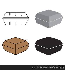Styrofoam lunch box icon vector illustration design