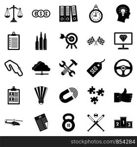 Subdual icons set. Simple set of 25 subdual vector icons for web isolated on white background. Subdual icons set, simple style
