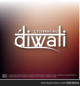 Subh Diwali typographic design with abstract background