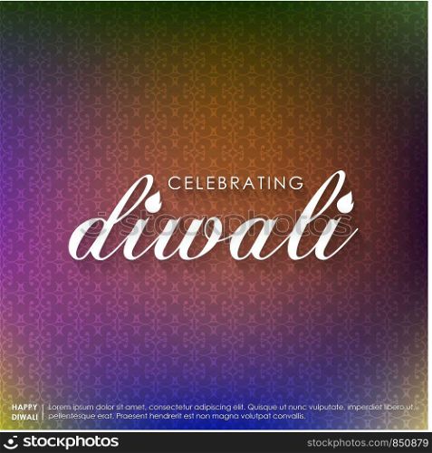 Subh Diwali typographic design with abstract background