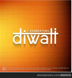 Subh Diwali typographic design with abstract background