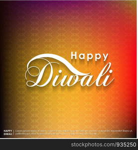 Subh Diwali typographic design with abstract background