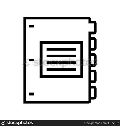 subject divider line icon vector. subject divider sign. isolated contour symbol black illustration. subject divider line icon vector illustration