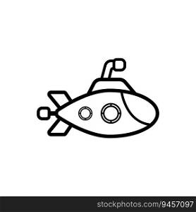 Submarine icon logo vector illustration design.