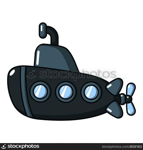 Submarine old icon. Cartoon illustration of submarine old vector icon for web. Submarine old icon, cartoon style