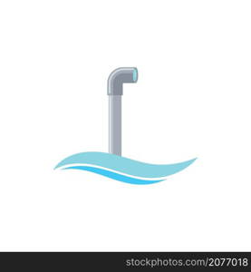 submarine periscope icon vector illustration concept design