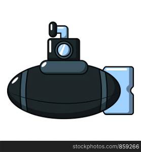 Submarine ship icon. Cartoon illustration of submarine ship vector icon for web. Submarine ship icon, cartoon style