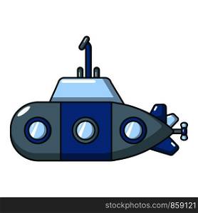 Submarine transportation icon. Cartoon illustration of submarine transportation vector icon for web. Submarine transportation icon, cartoon style