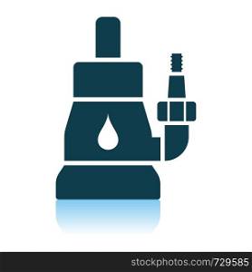 Submersible Water Pump Icon. Shadow Reflection Design. Vector Illustration.
