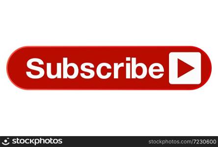 Subscribe, bell button and hand cursor. Red button subscribe to channel, blog. Social media background. Marketing. Vector illustration