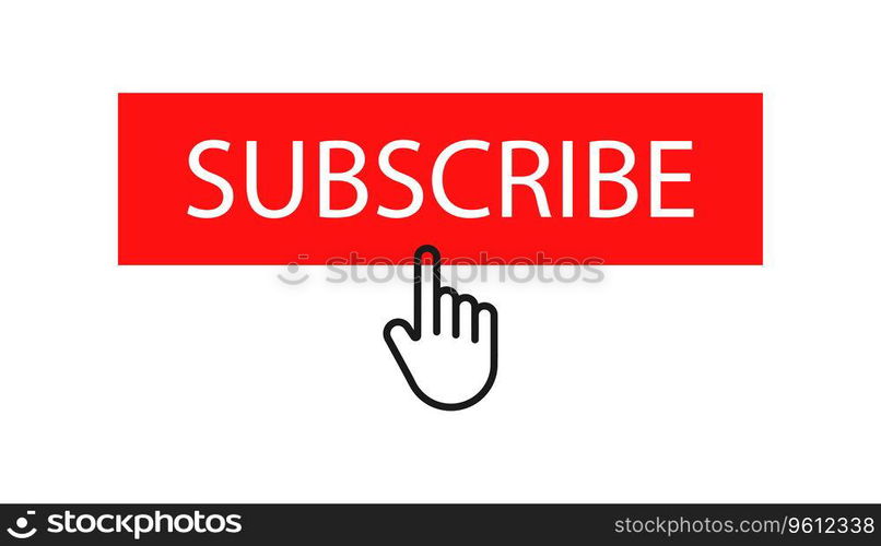 Subscribe button icon vector set