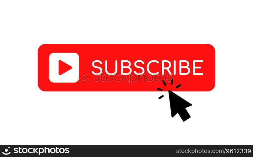 Subscribe button icon vector set