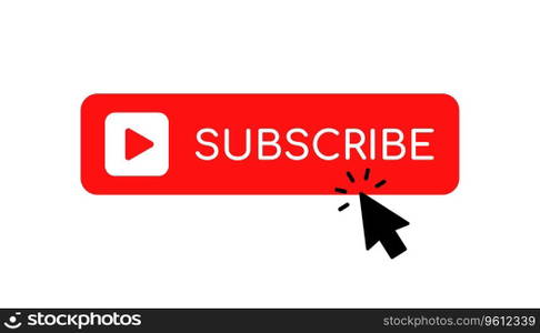 Subscribe button icon vector set