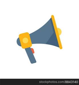 Subscribe megaphone call icon flat vector. Email newsletter. Sound interface isolated. Subscribe megaphone call icon flat vector. Email newsletter