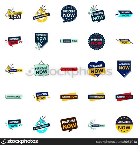 Subscribe Now 25 Vector Banners for Compelling Marketing Materials