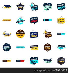 Subscribe Now 25 Vector Banners for High-quality Marketing Materials