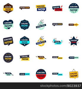 Subscribe Now 25 Vector Banners for Professional Graphic Design