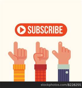 Subscribe popular channel vector illustration