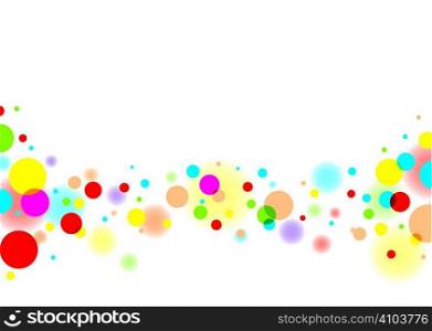 Subtle colorful bubble background with white copyspace and blur effect