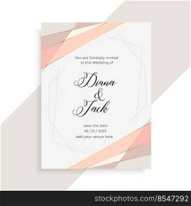 subtle elegant wedding invitation card design