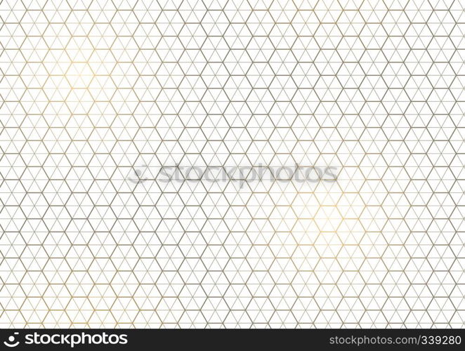 Subtle Geometric Golden Lines Grid Pattern