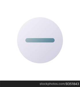 Subtraction button pixel perfect flat gradient two-color ui icon. Minus in circle. Remove items. Simple filled pictogram. GUI, UX design for mobile application. Vector isolated RGB illustration. Subtraction button pixel perfect flat gradient two-color ui icon