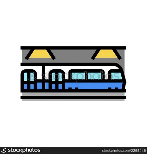subway metro transport color icon vector. subway metro transport sign. isolated symbol illustration. subway metro transport color icon vector illustration