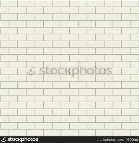 Subway tile pattern. Metro white ceramic bricks background. Vector realistic illustration. Subway tile pattern. Metro white ceramic bricks background. Vector realistic illustration.