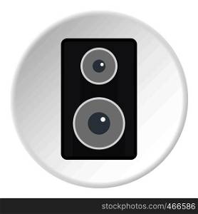 Subwoofer icon in flat circle isolated on white background vector illustration for web. Subwoofer icon circle