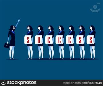 Success. Business team and success. Concept business vector illustration.
