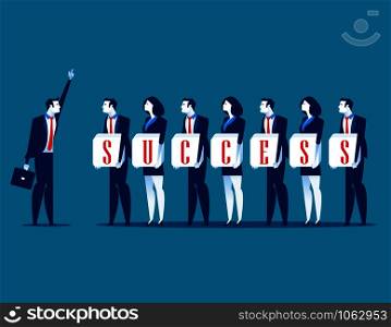 Success. Business team and success. Concept business vector illustration.