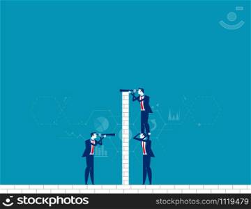 Success. Business team with strategy. Concept business vector illustration.