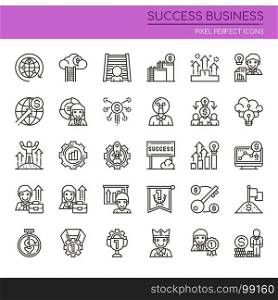 Success Business , Thin Line and Pixel Perfect Icons