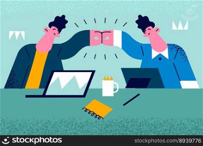 Success deal business cooperation concept vector image