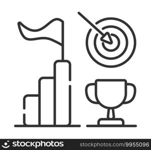 Success icon vector. Business Start up concept vector for landing page, social media, business project, app. Target, idea are shown.. Success icon vector. Business Start up concept vector for landing page, social media, business project, app. Target, idea