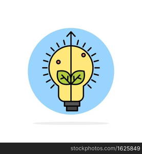 Success, Idea, Bulb, Light Abstract Circle Background Flat color Icon