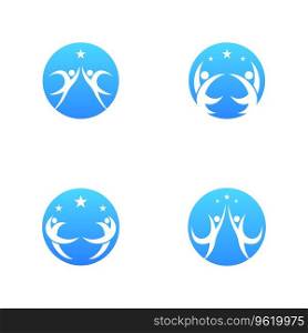 Success People Icon  And Symbol Template Vector