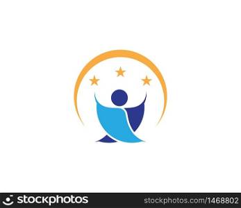 Success people icon logo