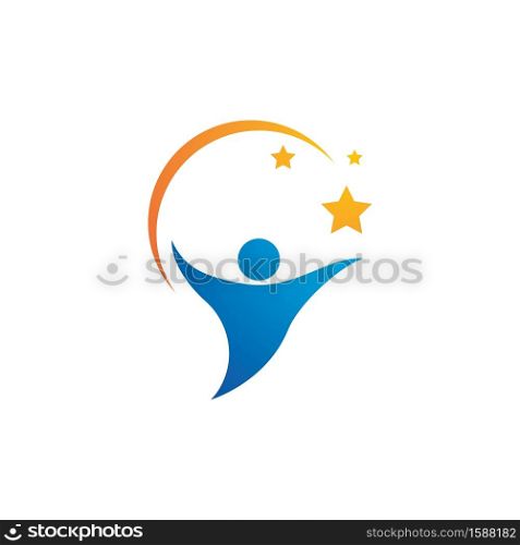 Success people illustration logo vector template