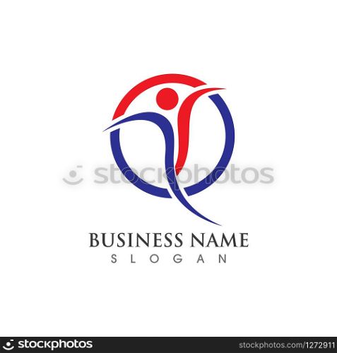 Success people jump logo sign illustration vector design