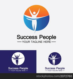 Success People Logo Vector Design Template