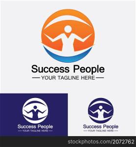 Success People Logo Vector Design Template