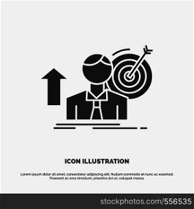 success, user, target, achieve, Growth Icon. glyph vector gray symbol for UI and UX, website or mobile application. Vector EPS10 Abstract Template background
