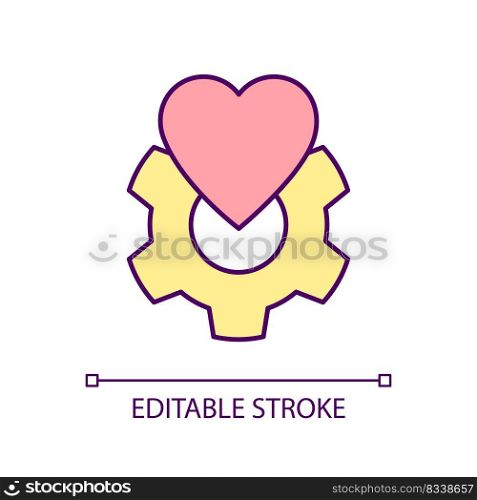 Successful healthcare system RGB color icon. Health services coordination. Life insurance plan. Isolated vector illustration. Simple filled line drawing. Editable stroke. Arial font used. Successful healthcare system RGB color icon