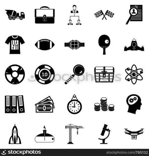 Successful icons set. Simple set of 25 successful vector icons for web isolated on white background. Successful icons set, simple style
