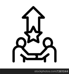 successful people contract icon vector. successful people contract sign. isolated contour symbol illustration. successful people contract icon vector outline illustration