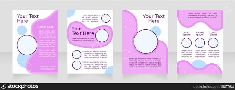 Successful pregnancy blank brochure layout design. Prenatal care. Vertical poster template set with empty copy space for text. Premade corporate reports collection. Editable flyer paper pages. Successful pregnancy blank brochure layout design