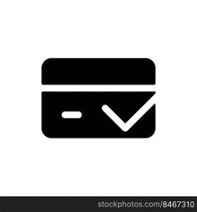 Successful transaction black glyph ui icon. Money transfer completed. User interface design. Silhouette symbol on white space. Solid pictogram for web, mobile. Isolated vector illustration. Successful transaction black glyph ui icon