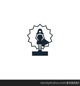 Successful woman creative icon filled from Vector Image